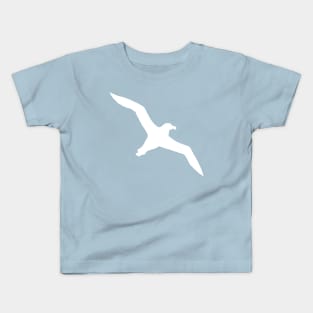 The Albatross That Observes The Ocean Seabird Silhouette Kids T-Shirt